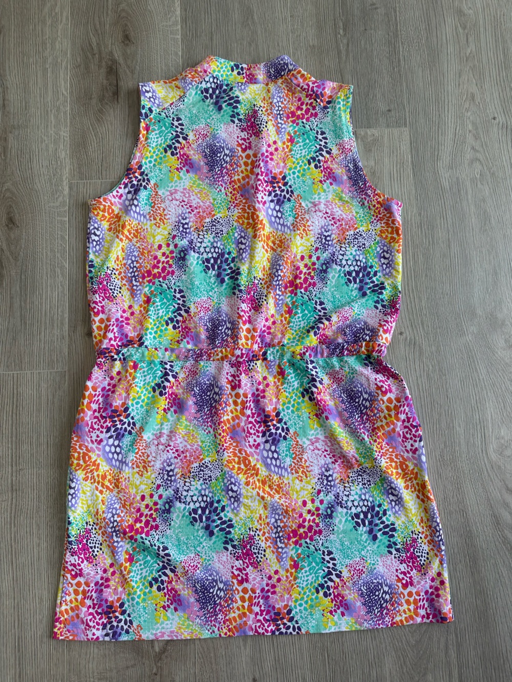 IBKUL Print Sleeveless Golf Dress Size L UPF 50+ Cool Feel Quick Dry Two Way Air - Picture 8 of 8